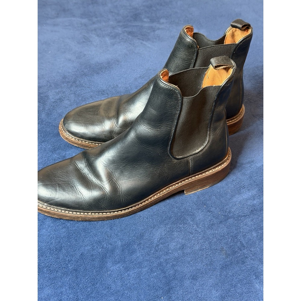 Frye Tyler Flex Chelsea Boots Mens Sz 9 Black Goodyear Welt Leather Premium